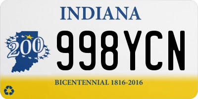 IN license plate 998YCN