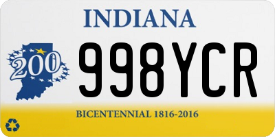 IN license plate 998YCR