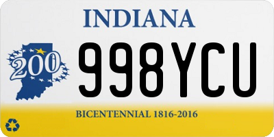 IN license plate 998YCU