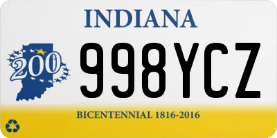 IN license plate 998YCZ