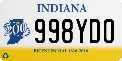 IN license plate 998YDO