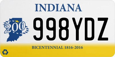 IN license plate 998YDZ