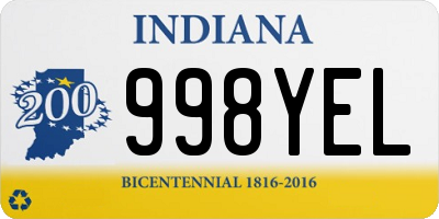 IN license plate 998YEL