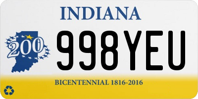 IN license plate 998YEU