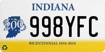 IN license plate 998YFC