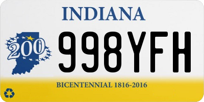 IN license plate 998YFH