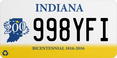 IN license plate 998YFI