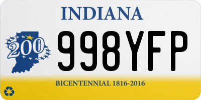 IN license plate 998YFP