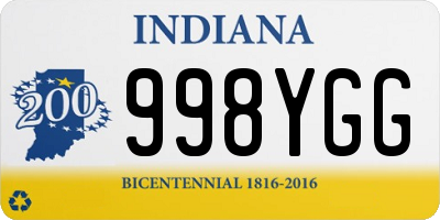 IN license plate 998YGG