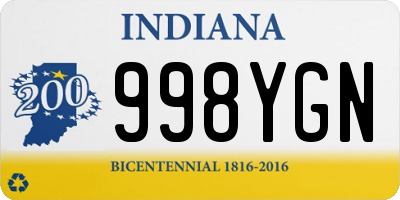 IN license plate 998YGN