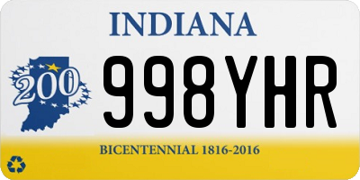 IN license plate 998YHR