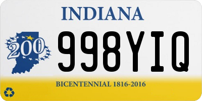 IN license plate 998YIQ