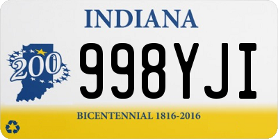 IN license plate 998YJI