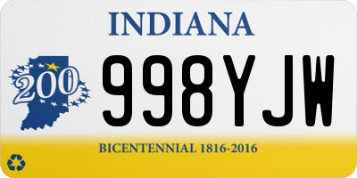 IN license plate 998YJW