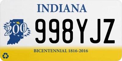 IN license plate 998YJZ