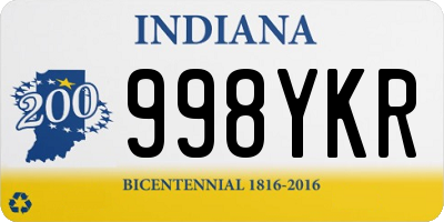 IN license plate 998YKR