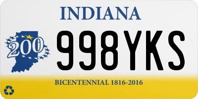 IN license plate 998YKS