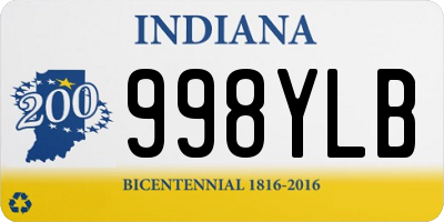 IN license plate 998YLB