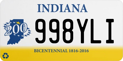 IN license plate 998YLI