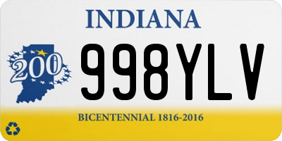 IN license plate 998YLV