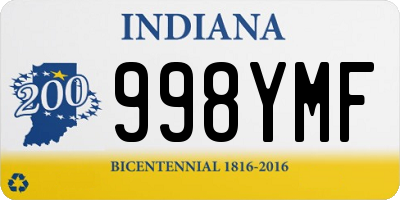 IN license plate 998YMF