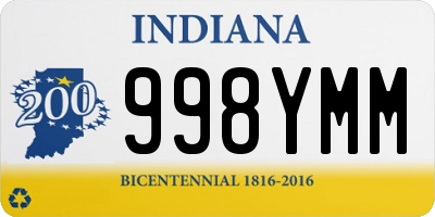 IN license plate 998YMM