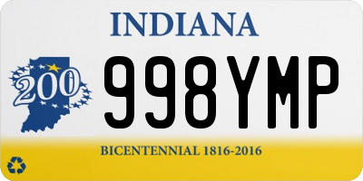 IN license plate 998YMP