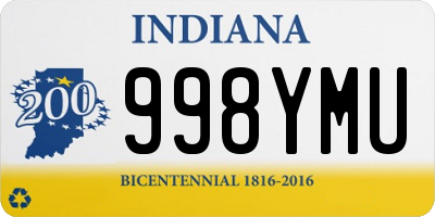 IN license plate 998YMU