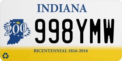 IN license plate 998YMW