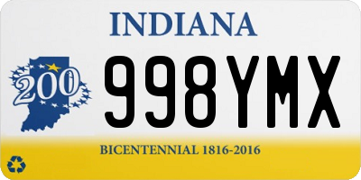 IN license plate 998YMX