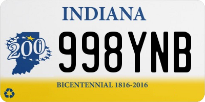 IN license plate 998YNB