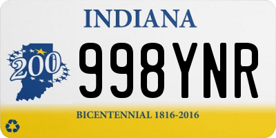 IN license plate 998YNR