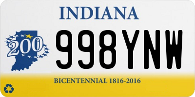 IN license plate 998YNW