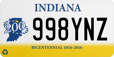 IN license plate 998YNZ