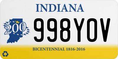 IN license plate 998YOV