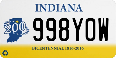 IN license plate 998YOW