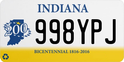 IN license plate 998YPJ