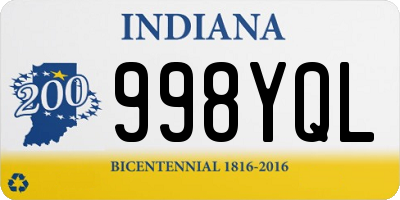 IN license plate 998YQL