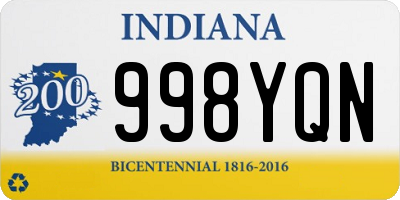 IN license plate 998YQN