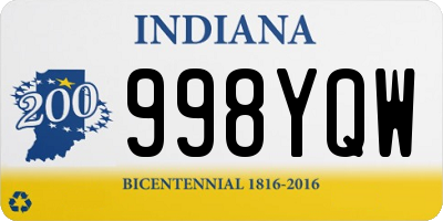 IN license plate 998YQW