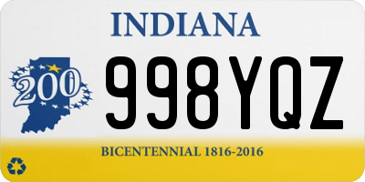 IN license plate 998YQZ