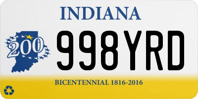 IN license plate 998YRD