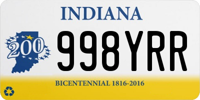 IN license plate 998YRR