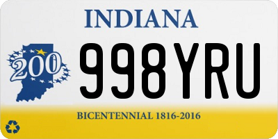 IN license plate 998YRU