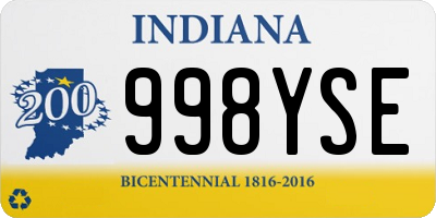 IN license plate 998YSE