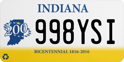 IN license plate 998YSI