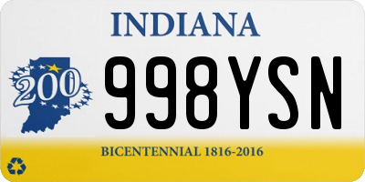 IN license plate 998YSN