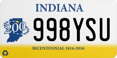 IN license plate 998YSU
