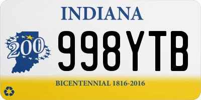 IN license plate 998YTB