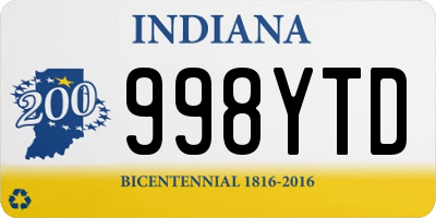 IN license plate 998YTD